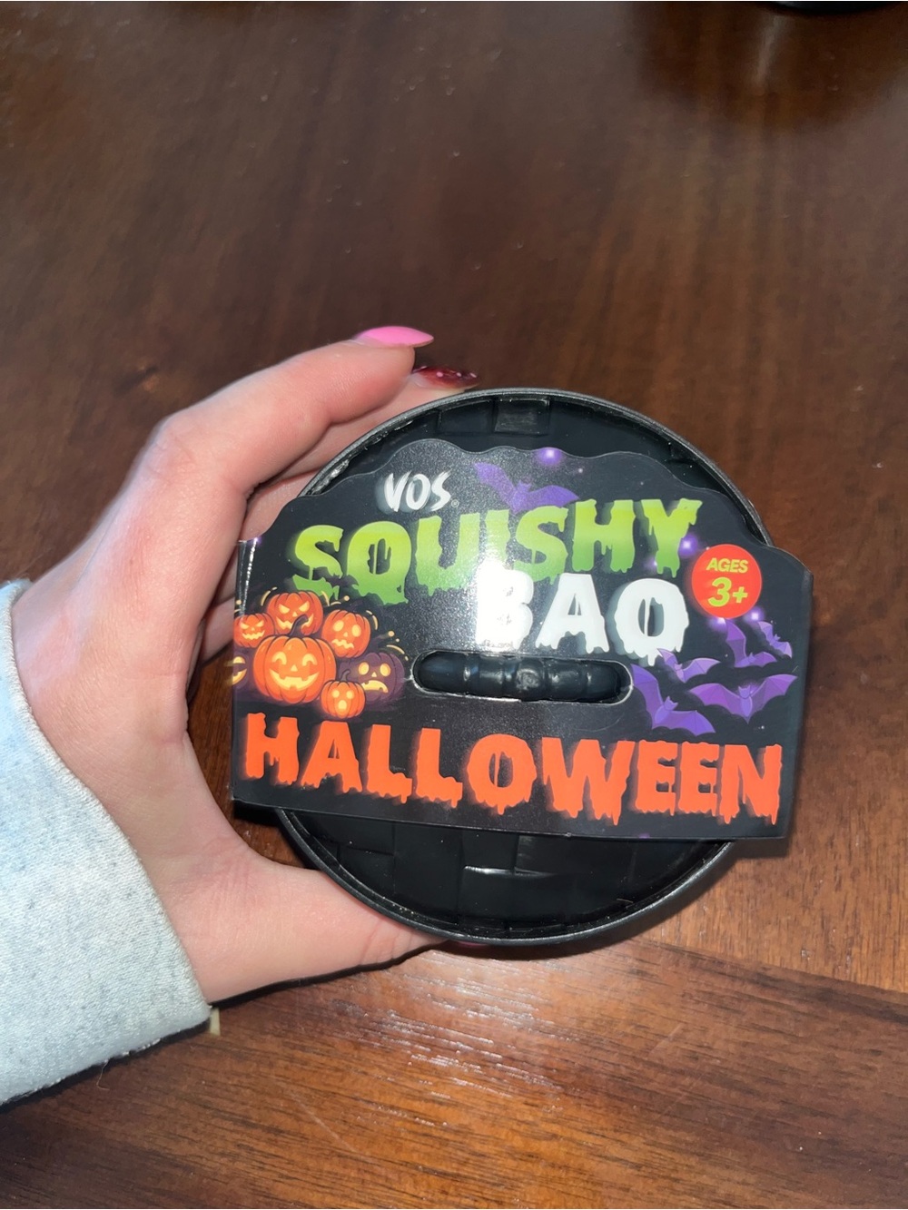 Vos Squishy Bag Halloween Stress Toy - Black